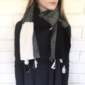 JCREW Black & White Scarf